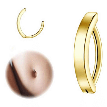14G Surgical Steel Clicker Belly Button Ring for Navel Piercing