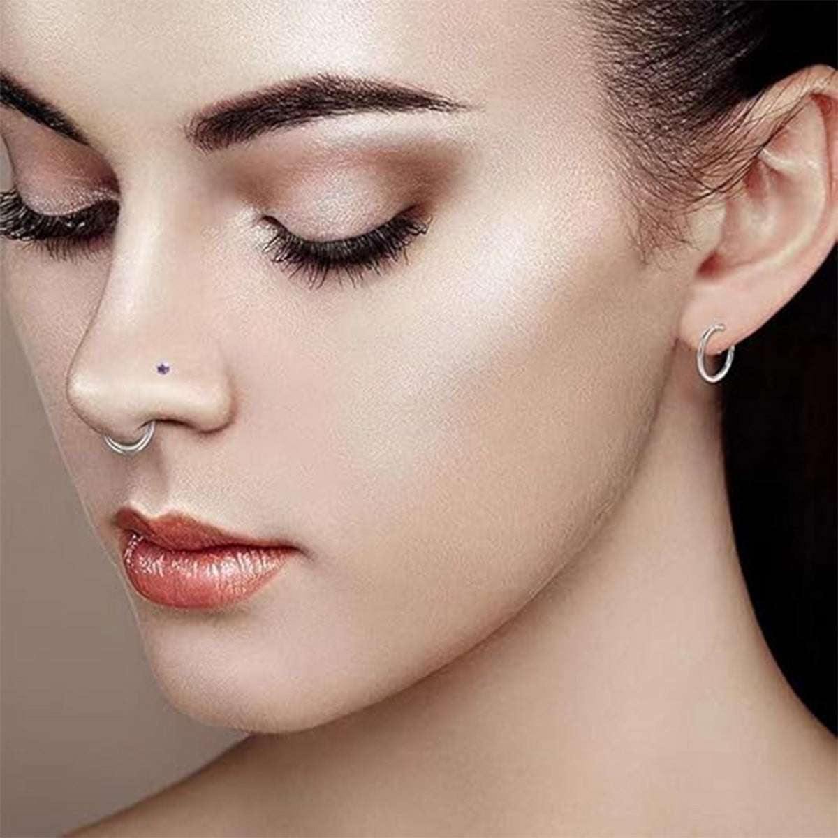 Cubic Zirconia Nose Jewelry - Hypoallergenic 316L Steel