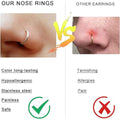 Cubic Zirconia Nose Jewelry - Hypoallergenic 316L Steel