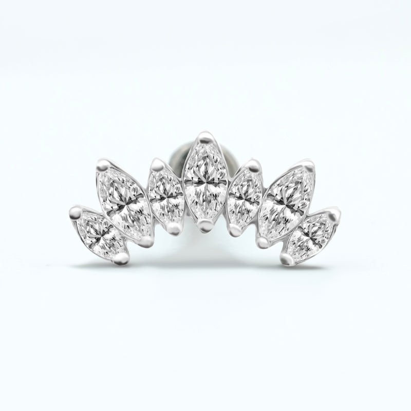 Three Large + Four Small Marquise Zirconia Earrings