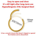Hypoallergenic 18G/20G Nose Rings Set - 316L Stainless Steel with Cubic Zirconia