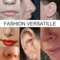 Faux Piercing Jewelry Set: 12 20G Fake Nose Rings, Clip - On Style