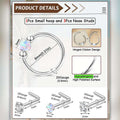 Hypoallergenic Opal Beaded Small Hinged Hoop and L-Shaped Nose Studs Set.