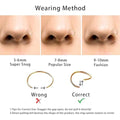 Faux Piercing Jewelry Set: 12 20G Fake Nose Rings, Clip - On Style