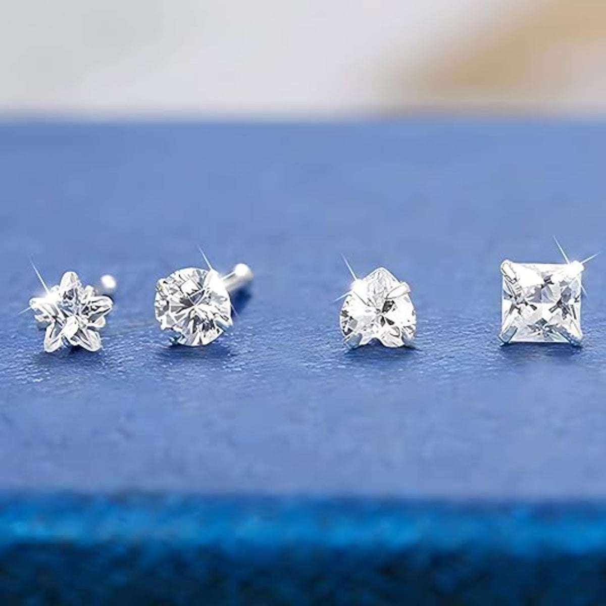 18G/20G 12-Piece Set of Hypoallergenic 316L Surgical Steel Nose Studs