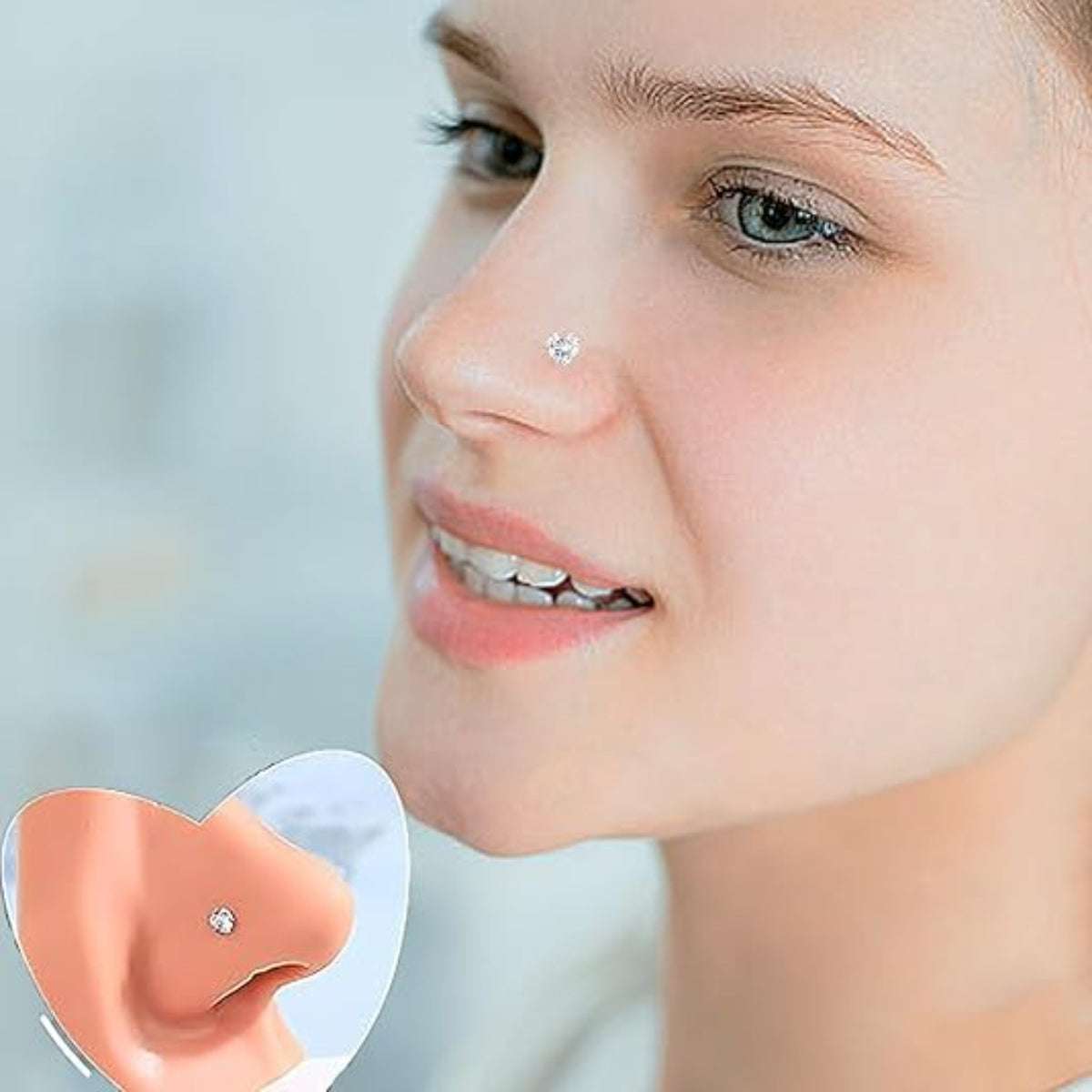 18G/20G 12-Piece Set of Hypoallergenic 316L Surgical Steel Nose Studs