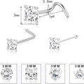 18G/20G 12-Piece Set of Hypoallergenic 316L Surgical Steel Nose Studs