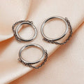 Septum ring 16 gauge with chain made of titanium